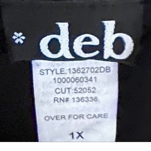 Deb Black Peplum Mini Dress 1X LBD - Picture 2 of 3